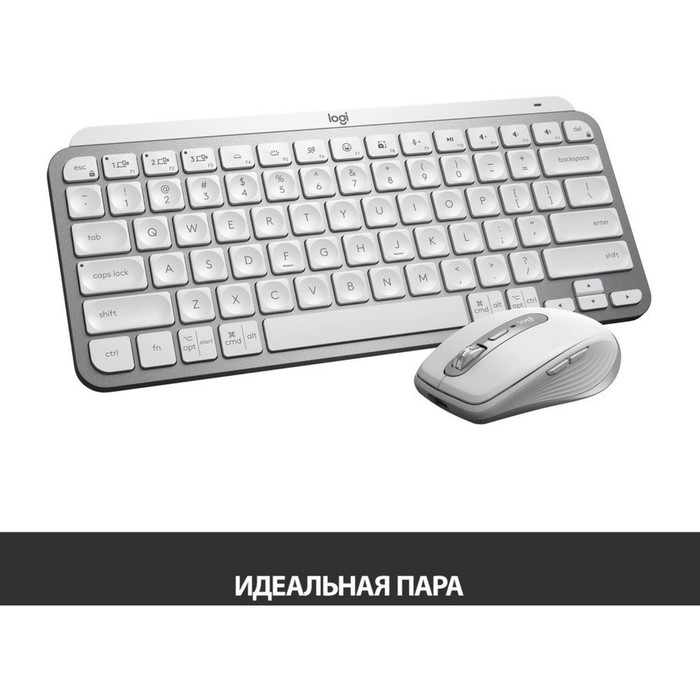 Клавиатура Logitech MX Keys Mini серебристый/белый USB беспроводная BT/Radio LED (920-01050   107890 - фото 51673913