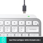 Клавиатура Logitech MX Keys Mini серебристый/белый USB беспроводная BT/Radio LED (920-01050   107890 - Фото 8