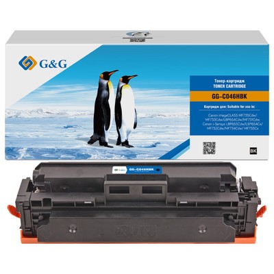 Картридж лазерный G&G GG-C046HBK чёрный, 5000 страниц, для Canon LBP 653Cdw/654Cx/MF732Cdw/734C