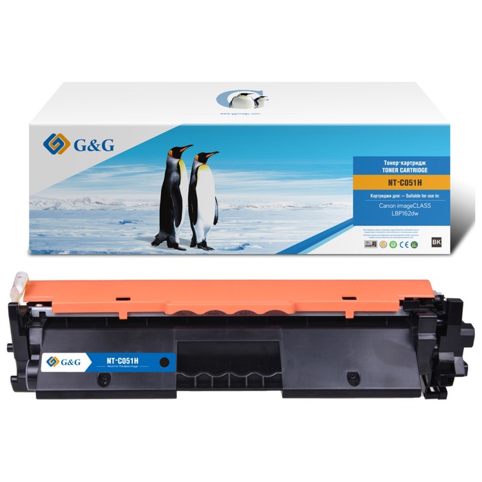 Картридж лазерный G&G GG-C051H чёрный, 1700 страниц, для Canon LBP 162dw/MF 264dw/267dw/269dw - Фото 1