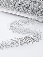 Тесьма серебро, ширина 2,6 см, 1 м (комплект 25 шт) - фото 36373430