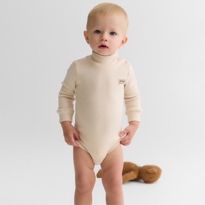 Боди - водолазка детская MINAKU, рост 74-80 см, светло-бежевое