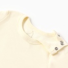 Комплект для девочки (лонгслив и брюки) MINAKU, рост 62-68 см, айвори - фото 27358729