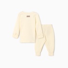 Комплект детский (лонгслив и брюки) MINAKU, рост 86-92 см, айвори - фото 112997113