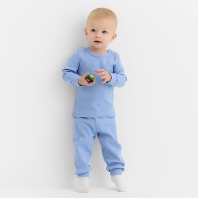 Костюм детский (лонгслив, брюки) MINAKU, рост 86-92 см, пыльно-голубой