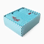 Полотенца махровые «Этель» Cherry, 3 шт., 30×60 см, хлопок 100%, голубые - Фото 8