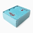 Полотенца махровые «Этель» Cherry, 3 шт., 30×60 см, хлопок 100%, голубые - Фото 10