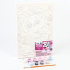 Картина по номерам для детей на холсте с подрамником «Панда балерина», 20×30 см - Фото 2