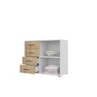 Спальный гарнитур «Бостон», комплект 5 предметов, цвет белый/дуб золотой/бетон - Фото 4