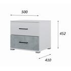 Спальный гарнитур «Бостон», комплект 5 предметов, цвет белый/бетон - Фото 6