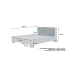 Спальный гарнитур «Бостон», комплект 5 предметов, цвет белый/бетон - Фото 7