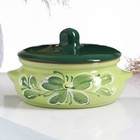 Горшочек для запекания Борисовская керамика «Классика», 700 мл, 15×9 см, зелёный - Фото 3