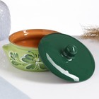 Горшочек для запекания Борисовская керамика «Классика», 700 мл, 15×9 см, зелёный - Фото 4