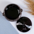 Горшочек для запекания Борисовская керамика «Мрамор», 500 мл, 13×9.5 см, чёрный - Фото 3