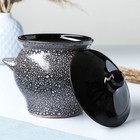 Горшочек для запекания Борисовская керамика «Мрамор», 650 мл, 12×12 см, керамика, чёрный - Фото 2