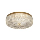 Люстра светодиодная ЭкономСвет 51298/1GD CL, 1хLED, 11х40х40 см, цвет золотой 10794714 - фото 312913630