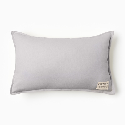 Подушка Этель, 30×50+1 см, светло-серая, 100% хлопок