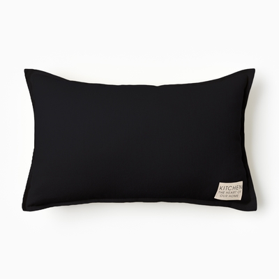 Подушка Этель, 30×50+1 см, чёрная, 100% хлопок