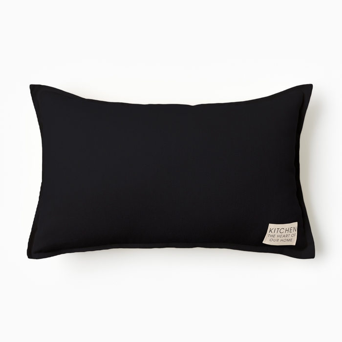Подушка декоративная «Этель», 30×50 ±1 см, 100% хлопок, чёрная - Фото 1