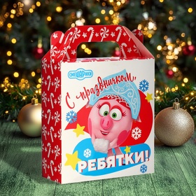 Новогодний подарок, сладкий, детский "Смешарики", конфеты, 350 г