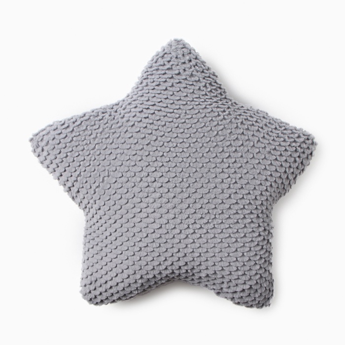 Подушка декоративная «Этель. Звезда», d=44 см, серая - Фото 1