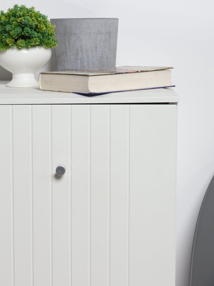 Ручка-кнопка CAPPIO РК102, d=18 мм, пластик, цвет матовый хром, 8 шт.