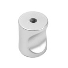 Ручка-кнопка CAPPIO РК102, d=18 мм, пластик, цвет матовый хром, 8 шт. - фото 808589540