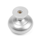 Ручка-кнопка CAPPIO РК120, d=32 мм, пластик, цвет матовый хром, 8 шт. - фото 31970000