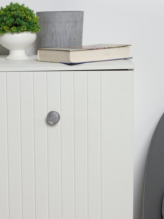 Ручка-кнопка ТУНДРА РК015CP, цвет хром, 8 шт.