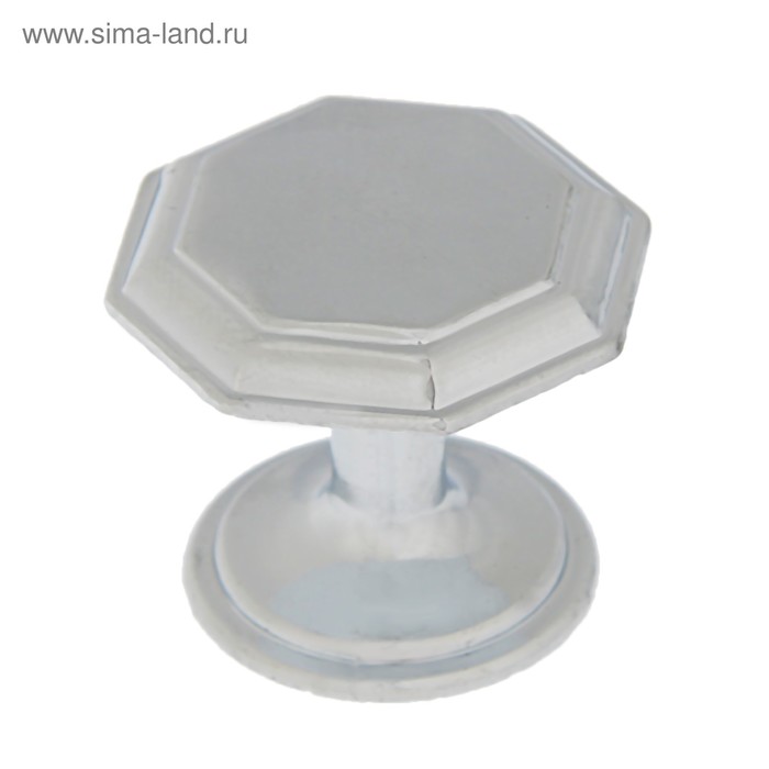 Ручка-кнопка ТУНДРА PK034CP, цвет хром, 8 шт.