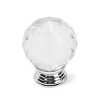 Ручка-кнопка CAPPIO PK114, d=30 мм, пластик, цвет хром, 8 шт 10788235