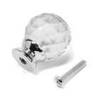 Ручка-кнопка CAPPIO PK114, d=30 мм, пластик, цвет хром, 8 шт 10788235