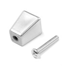 Ручка-кнопка CAPPIO РК035, пластик, цвет матовый хром, 8 шт. - фото 31970110