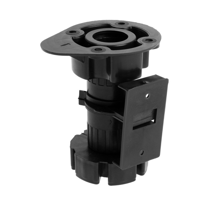 Опора пластиковая ТУНДРА, регулируемая d=26, H=80-120 мм, с клипсой и, черная, 4 шт. TMP - Фото 1