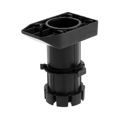 Опора пластиковая ТУНДРА, регулируемая d=40, H=100-140 мм, с клипсой, черная, 16 шт. TMP