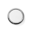 Ручка кнопка ТУНДРА РК101, цвет хром с белой вставкой, 8 шт TMP - фото 808589686