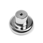 Ручка кнопка ТУНДРА РК101, цвет хром с белой вставкой, 8 шт TMP - фото 808589687