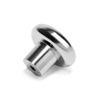 Ручка кнопка ТУНДРА РК101, цвет хром с белой вставкой, 8 шт TMP - фото 808589688