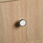 Ручка кнопка ТУНДРА РК101, цвет хром с белой вставкой, 8 шт TMP - фото 808589689