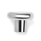 Ручка кнопка ТУНДРА РК101, цвет хром с белой вставкой, 8 шт TMP - фото 808589690