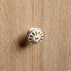 Ручка-кнопка РК201, белая, с золотой вставкой, 8 шт - фото 31970138