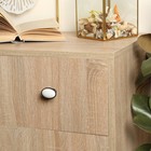 Ручка кнопка ТУНДРА РК023BL LIGHT, чёрная с белой вставкой, 8 шт TMP - фото 808589726