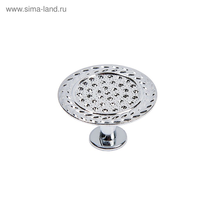 Ручка-кнопка РК017CP, цвет хром, 8 шт.