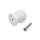 Ручка-кнопка CAPPIO RK146, d=25 мм, цвет белый, 8 шт. - фото 808589800