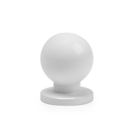 Ручка-кнопка CAPPIO RK146, d=20 мм, белая, 8 шт.