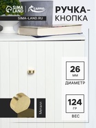 Ручка-кнопка CAPPIO RK147, d=26 мм, цвет сатиновое золото, 8 шт. - фото 53397697