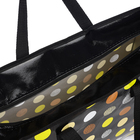 Сумка хозяйственная на молнии, цвет чёрный/разноцветный - фото 25863472