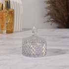 Органайзер для хранения «Элит», шкатулка для украшений с крышкой, d=8.3×10.5 см, прозрачный - Фото 2