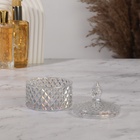 Органайзер для хранения «Элит», шкатулка для украшений с крышкой, d=8.3×10.5 см, прозрачный - Фото 3