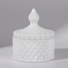 Органайзер для хранения «Элит», шкатулка для украшений с крышкой, d=8.3×10.5 см, белый - Фото 5